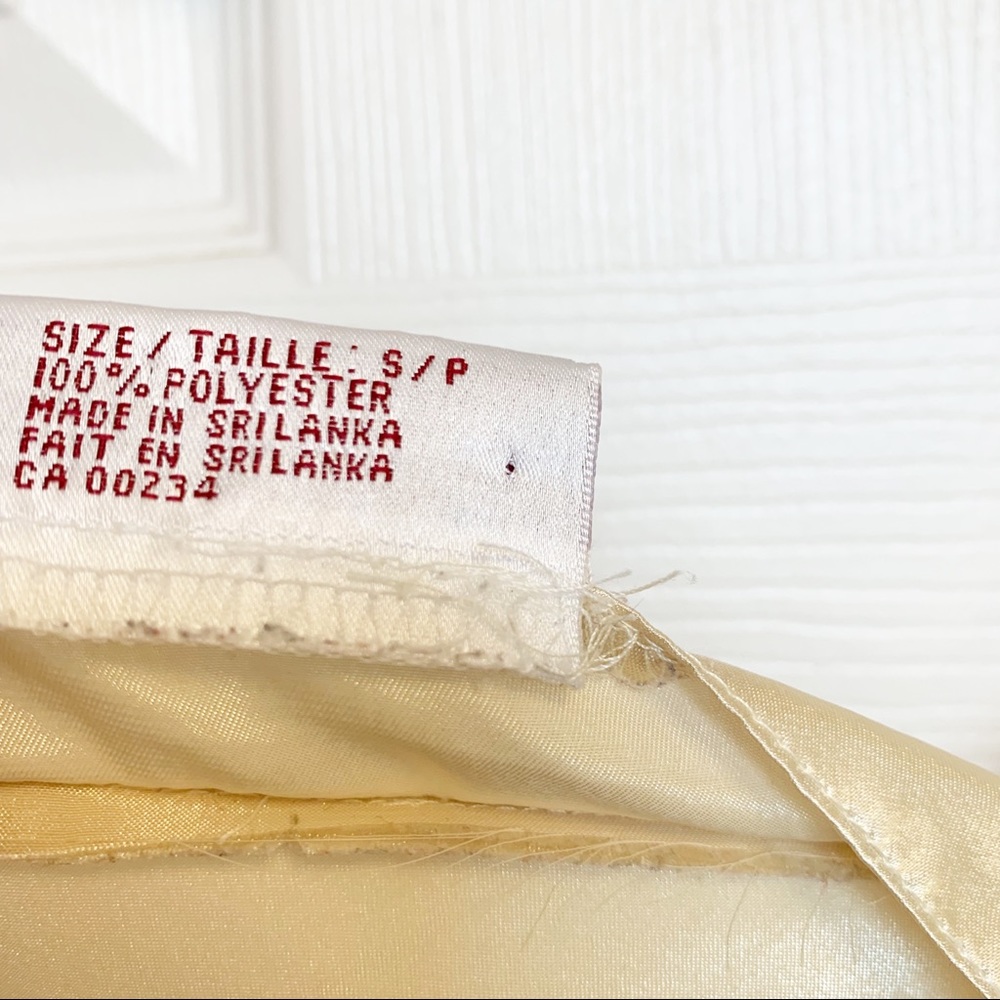 Vintage Satin Spaghetti Strap Top Cream Size Small - Picture 6 of 6